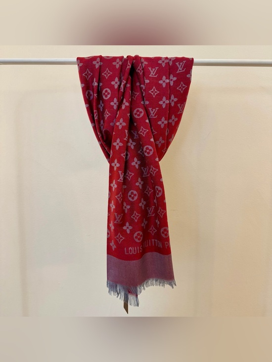 Accessories - Luxury Cashmere & Silk Blend Monogram Scarf